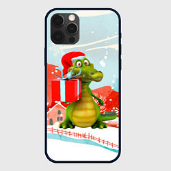 Чехол для iPhone 12 Pro Дракон с подарком, цвет: 3D-черный