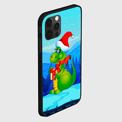 Чехол для iPhone 12 Pro Дракон с подарком новый год, цвет: 3D-черный — фото 2