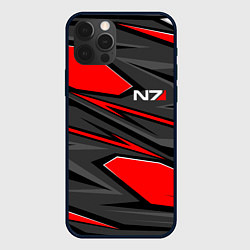 Чехол для iPhone 12 Pro Mass Effect - черно-белый, цвет: 3D-черный