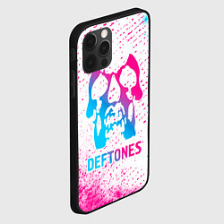 Чехол для iPhone 12 Pro Deftones neon gradient style, цвет: 3D-черный — фото 2