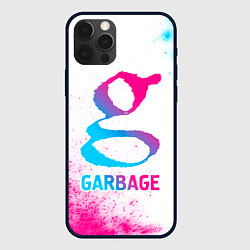 Чехол для iPhone 12 Pro Garbage neon gradient style, цвет: 3D-черный