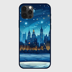 Чехол iPhone 12 Pro Новогодний зимний пейзаж