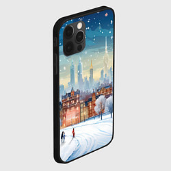 Чехол для iPhone 12 Pro Новогодний городок, цвет: 3D-черный — фото 2