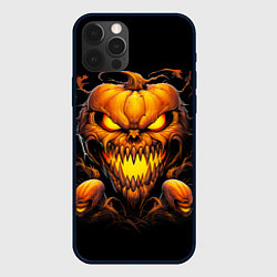 Чехол для iPhone 12 Pro Evil pumpkin, цвет: 3D-черный