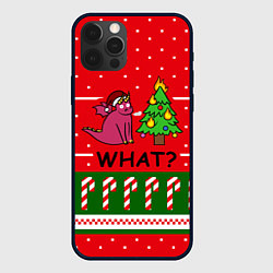 Чехол для iPhone 12 Pro Дракон и елка, цвет: 3D-черный