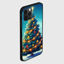 Чехол для iPhone 12 Pro Новогодняя елка, цвет: 3D-черный — фото 2