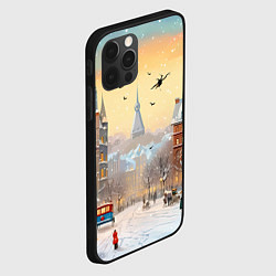 Чехол для iPhone 12 Pro Новогодний городок, цвет: 3D-черный — фото 2