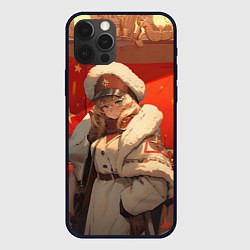 Чехол для iPhone 12 Pro Девочка и СССР, цвет: 3D-черный