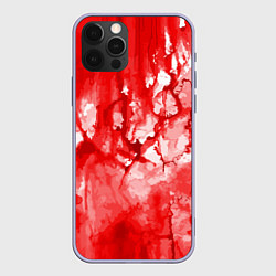 Чехол для iPhone 12 Pro Кровь на белом, цвет: 3D-светло-сиреневый