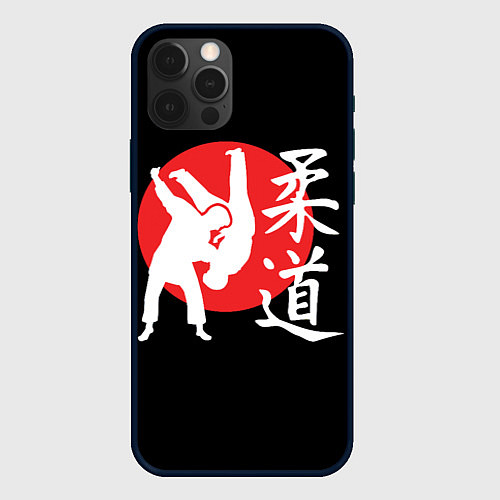 Чехол iPhone 12 Pro Боевой бросок дзюдо / 3D-Черный – фото 1
