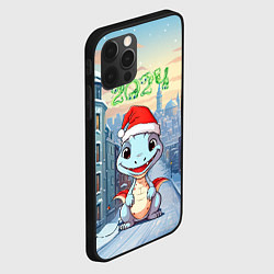 Чехол для iPhone 12 Pro Праздничный дракон 2024, цвет: 3D-черный — фото 2