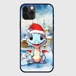 Чехол для iPhone 12 Pro Новогодний дракон 2024, цвет: 3D-черный