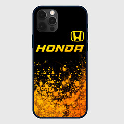 Чехол для iPhone 12 Pro Honda - gold gradient посередине, цвет: 3D-черный