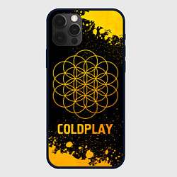 Чехол для iPhone 12 Pro Coldplay - gold gradient, цвет: 3D-черный