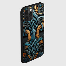 Чехол для iPhone 12 Pro Асимметричный узор в скандинавском стиле, цвет: 3D-черный — фото 2