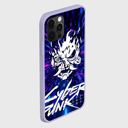 Чехол для iPhone 12 Pro Cyberpunk 2077: samurai blue, цвет: 3D-светло-сиреневый — фото 2