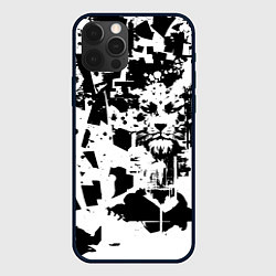 Чехол для iPhone 12 Pro Морда льва - абстракция, цвет: 3D-черный