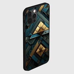 Чехол для iPhone 12 Pro Геометрический узор в египетском стиле, цвет: 3D-черный — фото 2