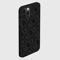 Чехол для iPhone 12 Pro Патерн доллары купюрой по 100 баксов, цвет: 3D-черный — фото 2