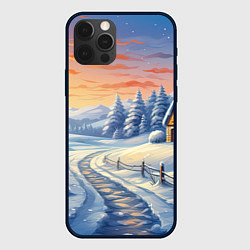 Чехол для iPhone 12 Pro Предновогодний восход, цвет: 3D-черный
