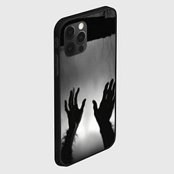 Чехол для iPhone 12 Pro Руки зомби в ночном тумане, цвет: 3D-черный — фото 2