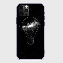 Чехол для iPhone 12 Pro Галактика в лампе, цвет: 3D-светло-сиреневый
