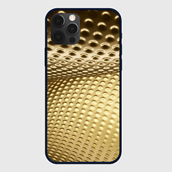 Чехол для iPhone 12 Pro Золотая сетка абстракция, цвет: 3D-черный