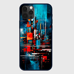 Чехол для iPhone 12 Pro Городская абстракция, цвет: 3D-черный