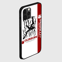Чехол для iPhone 12 Pro Альпинист скалолаз, цвет: 3D-черный — фото 2