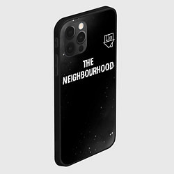 Чехол для iPhone 12 Pro The Neighbourhood glitch на темном фоне посередине, цвет: 3D-черный — фото 2