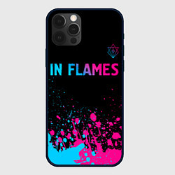Чехол для iPhone 12 Pro In Flames - neon gradient посередине, цвет: 3D-черный