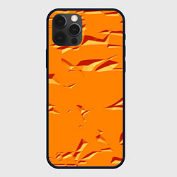 Чехол для iPhone 12 Pro Оранжевый мотив, цвет: 3D-черный