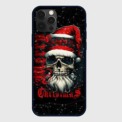 Чехол для iPhone 12 Pro Рождественская с черепом деда мороза, цвет: 3D-черный