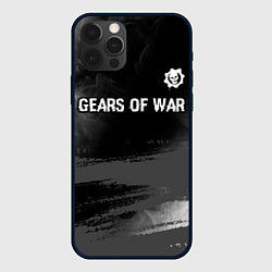 Чехол для iPhone 12 Pro Gears of War glitch на темном фоне посередине, цвет: 3D-черный