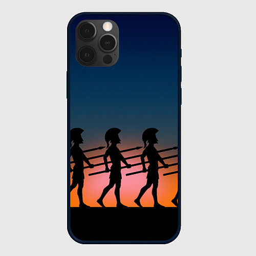 Чехол iPhone 12 Pro Греческий закат / 3D-Черный – фото 1