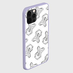Чехол для iPhone 12 Pro Сончас у медвежат - раскраска, цвет: 3D-светло-сиреневый — фото 2