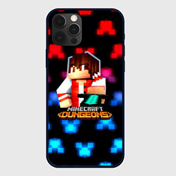 Чехол для iPhone 12 Pro Minecraft neon dungeons 2023, цвет: 3D-черный