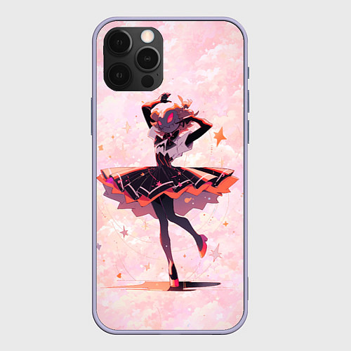 Чехол iPhone 12 Pro Балерина в Хэллоуин / 3D-Светло-сиреневый – фото 1