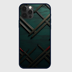 Чехол для iPhone 12 Pro Диагональный узор в шотландском стиле, цвет: 3D-черный