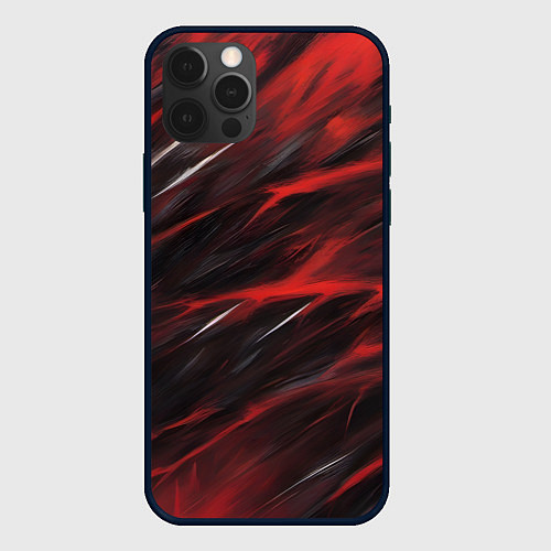 Чехол iPhone 12 Pro Красный шторм / 3D-Черный – фото 1