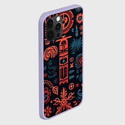 Чехол для iPhone 12 Pro Абстрактный паттерн в славянской стилистике, цвет: 3D-светло-сиреневый — фото 2