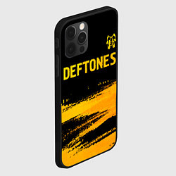 Чехол для iPhone 12 Pro Deftones - gold gradient посередине, цвет: 3D-черный — фото 2