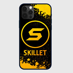 Чехол для iPhone 12 Pro Skillet - gold gradient, цвет: 3D-черный
