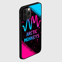 Чехол для iPhone 12 Pro Arctic Monkeys - neon gradient, цвет: 3D-черный — фото 2