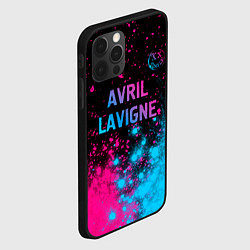 Чехол для iPhone 12 Pro Avril Lavigne - neon gradient посередине, цвет: 3D-черный — фото 2