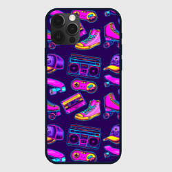 Чехол для iPhone 12 Pro Retro stuff, цвет: 3D-черный