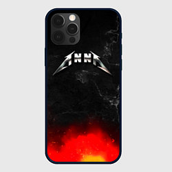 Чехол для iPhone 12 Pro Анна в стиле Металлика - искры и огонь, цвет: 3D-черный