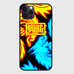 Чехол iPhone 12 Pro PUBG dgragon flame steel