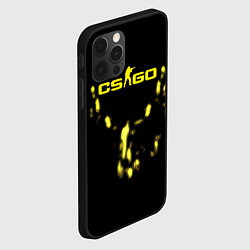 Чехол для iPhone 12 Pro CS GO краски желтые, цвет: 3D-черный — фото 2