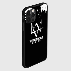 Чехол для iPhone 12 Pro Watch dogs краски, цвет: 3D-черный — фото 2